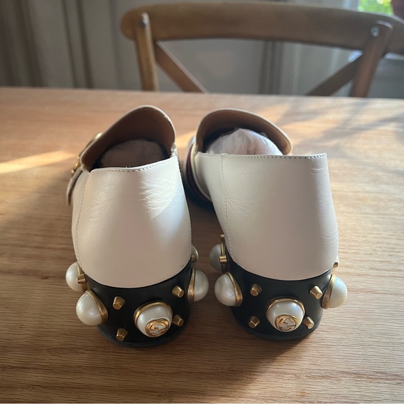 Gucci Leather Studded Accents Loafers - Picture 5 of 7